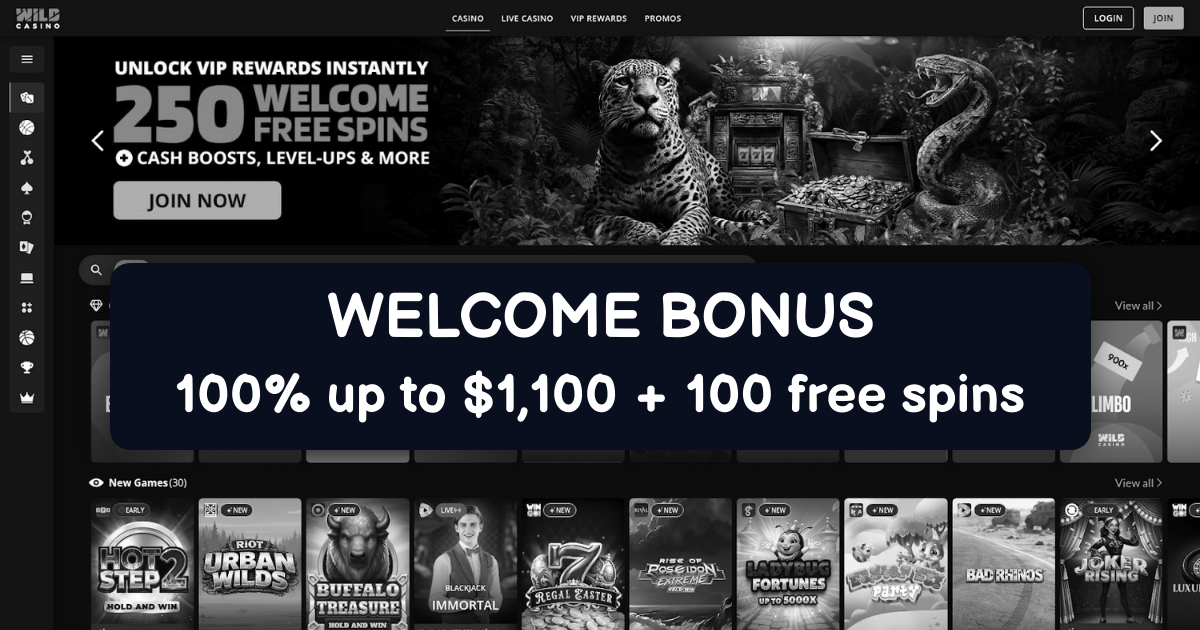 Wild Casino No Deposit Bonus & Free Spins for US Players